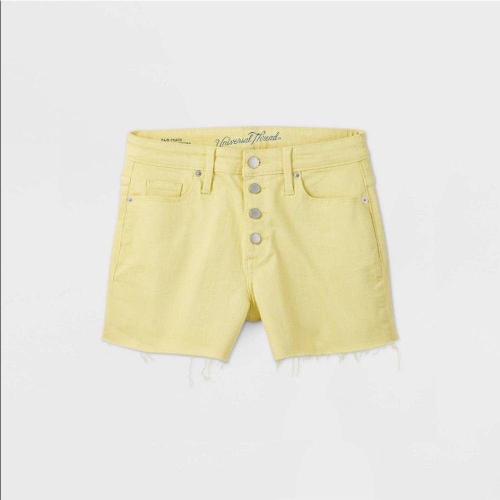 High rise jean shorts yellow - universal thread